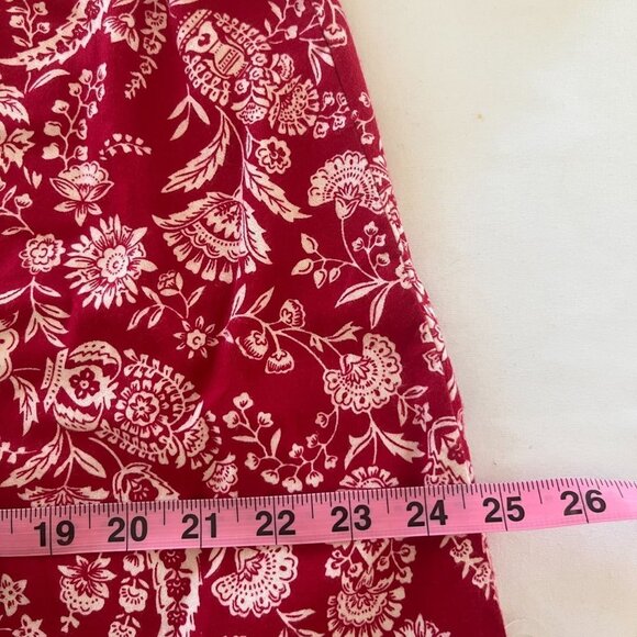 Liz‎ Claiborne Pajama Pants Womens XL Red Floral Sleepwear Cotton Straight Leg - Picture 6 of 8